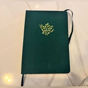 Archer and olive 
Green Journal with Gold Leaf Design#21
